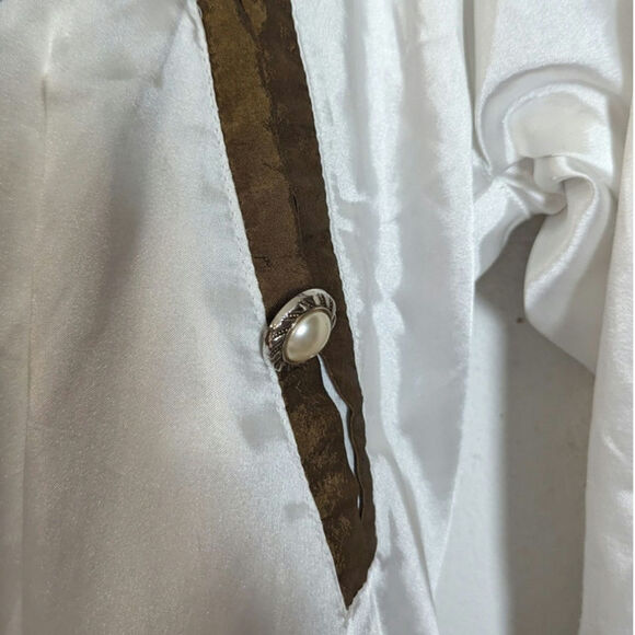 Vintage 1980's Embroidered Windbreaker Bomber Style Gallery Sport Jacket Large - Picture 6 of 9